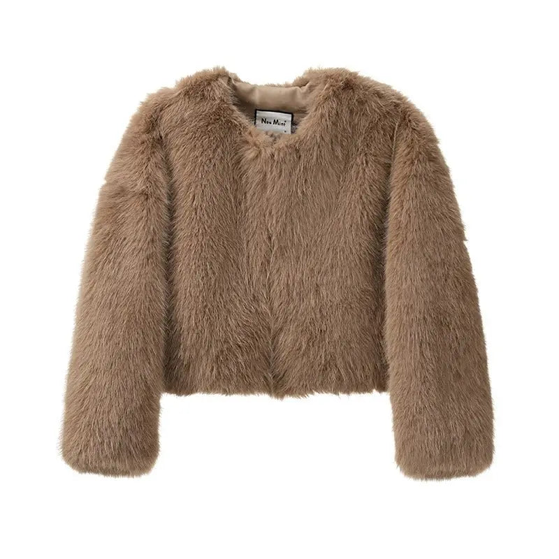 Cropped Faux Fur Jacket Vichelar